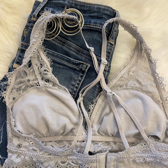 Aerie Light Gray Bralette - Picture 3 of 5